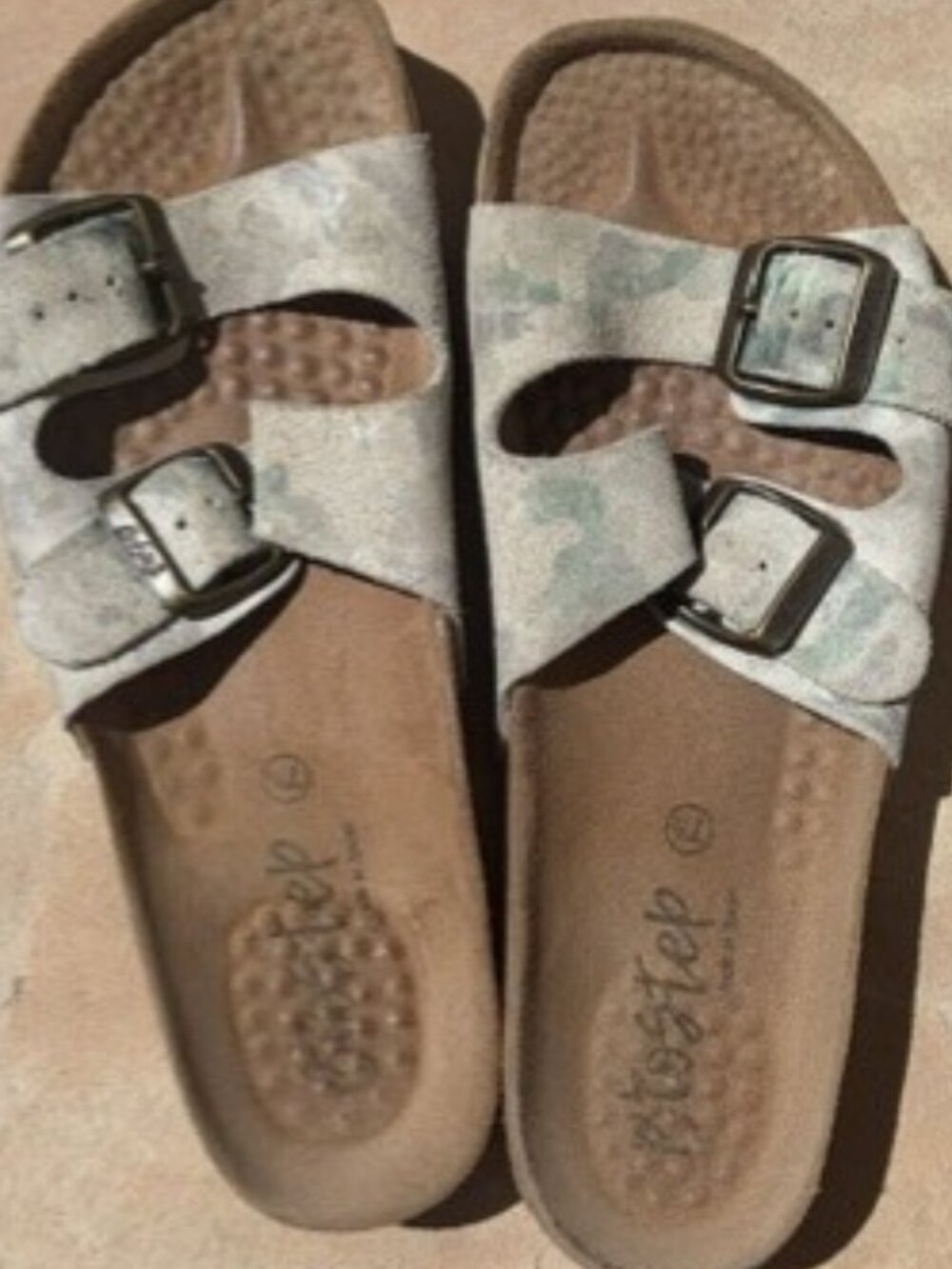 Slip on suede slide